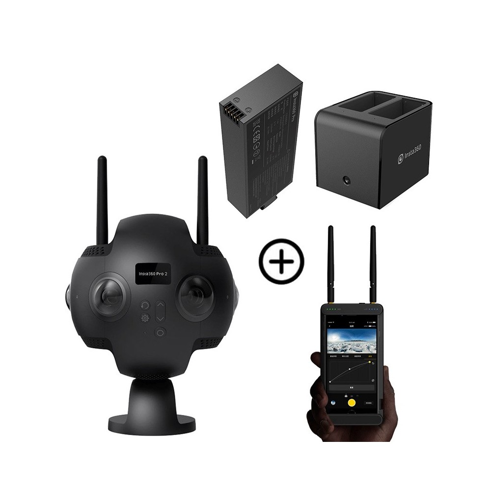 Insta360 pro 2 & Farsight + batterij + dubbele oplader