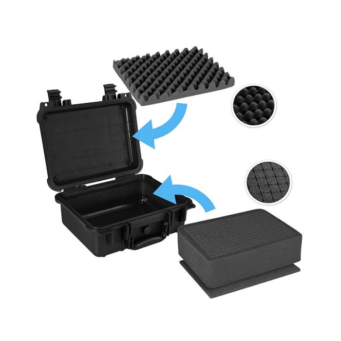 El maletín de almacenamiento para cámara 360° y accesorios.