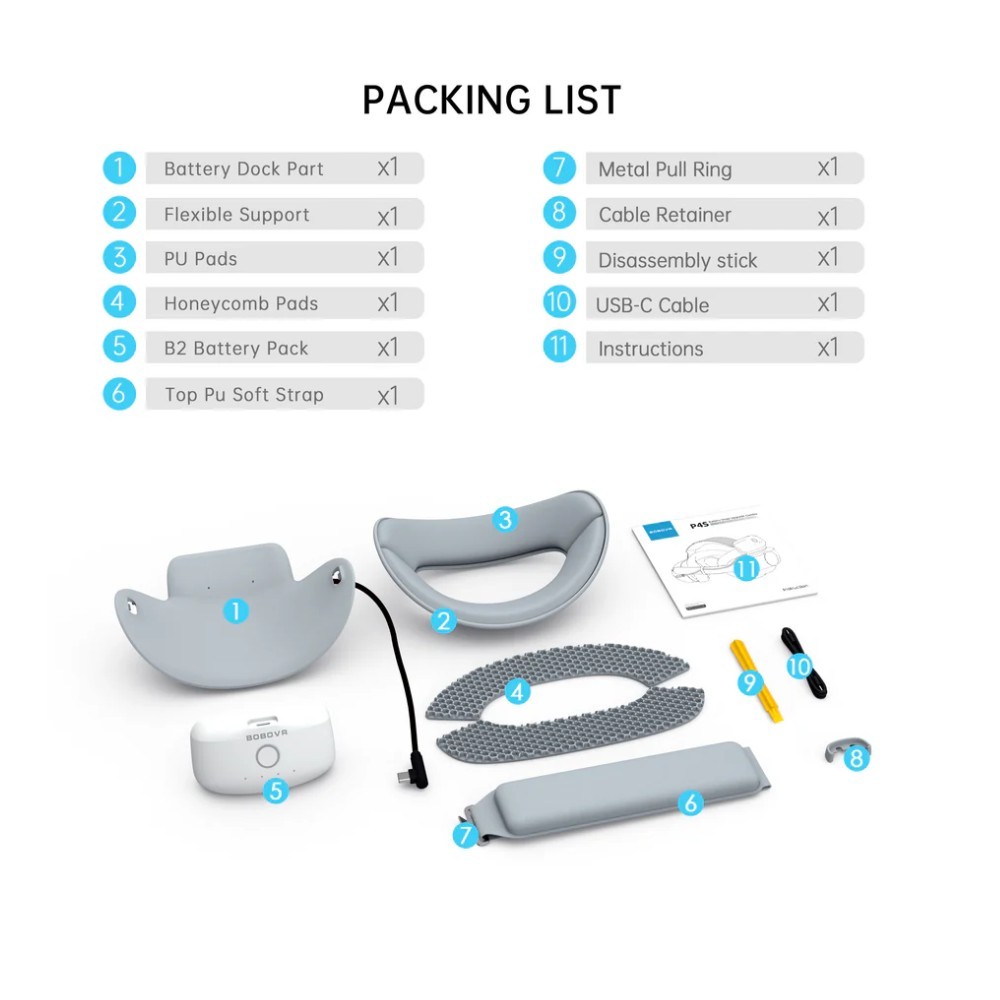 BOBOVR P4S Sangle Batterie - Pour PICO 4 Ultra & Ultra Enterprise