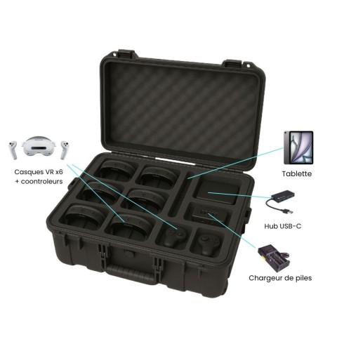 Valigia VR ProCase M – Trasporto sicuro per 6 visori VR