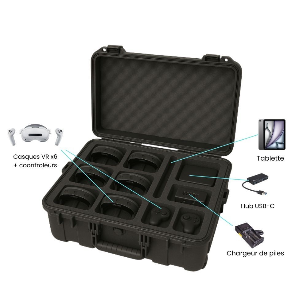 VR Case ProCase M – Mobile Solution for 6 VR Headsets