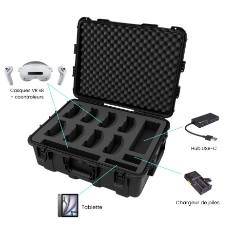 VR-Koffer ProCase L – Intensive Transportlösung für 8 VR-Headsets