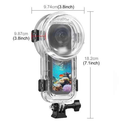 Caja de buceo invisible 60m para Insta360 X5 2