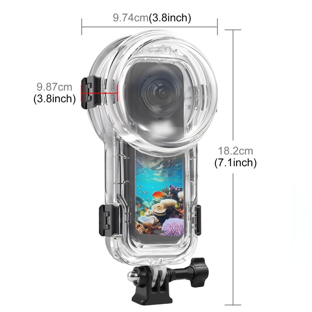 Caja de buceo invisible 60m para Insta360 X5